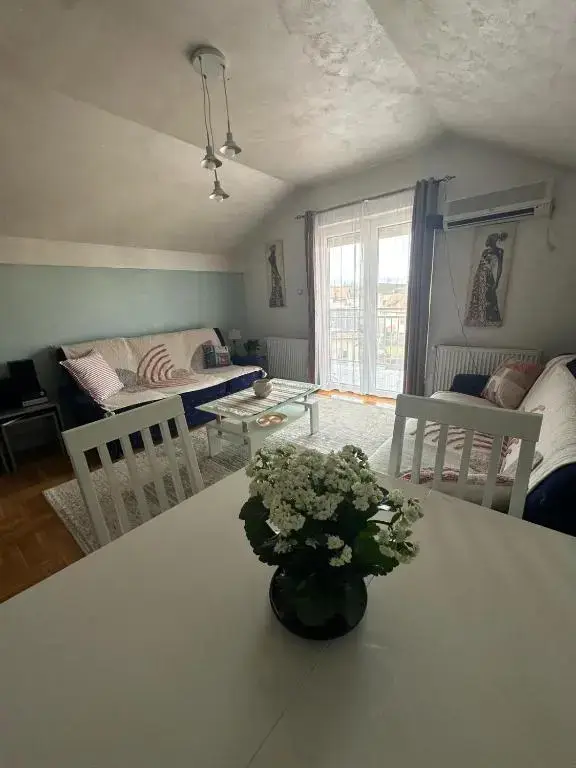 Apartman Vasilije - Dnevna soba apartmana Vasilije iz ugla kuhinje, Vrnjačka Banja - Apartmani Vrnjačka Banja